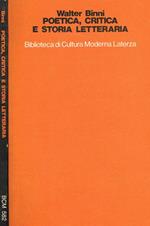 Poetica, critica e storia letteraria