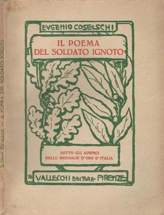 Il poema del soldato ignoto - Eugenio Coselschi - copertina