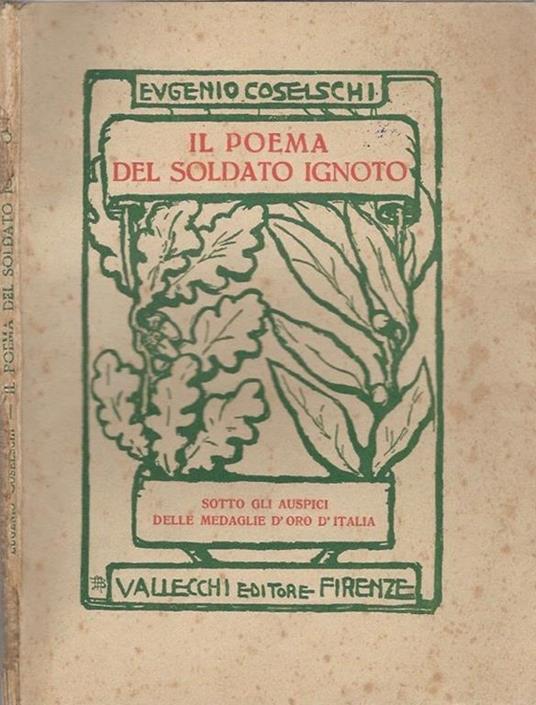 Il poema del soldato ignoto - Eugenio Coselschi - copertina
