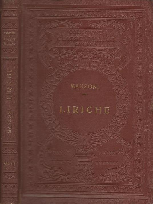 Liriche - Alessandro Manzoni - copertina