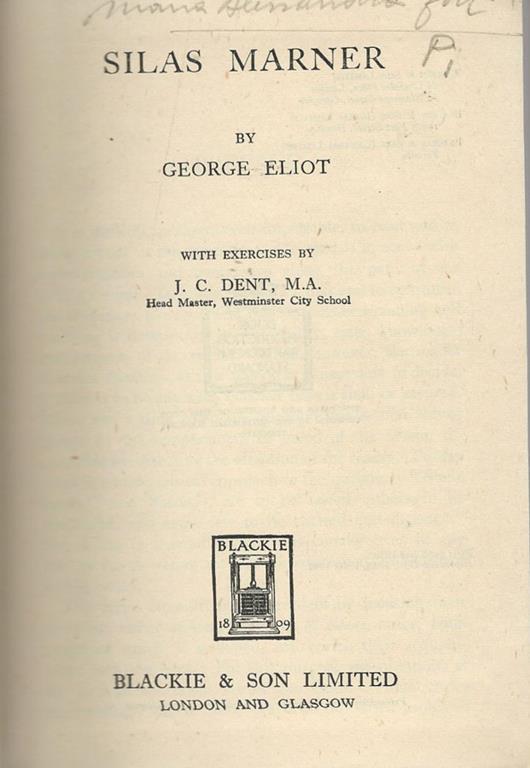 Silas Marner - copertina