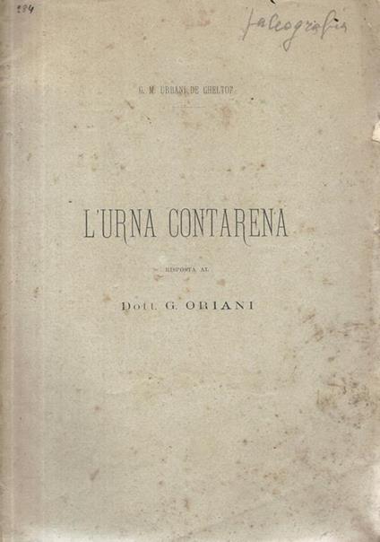 L' Urna Contarena - copertina