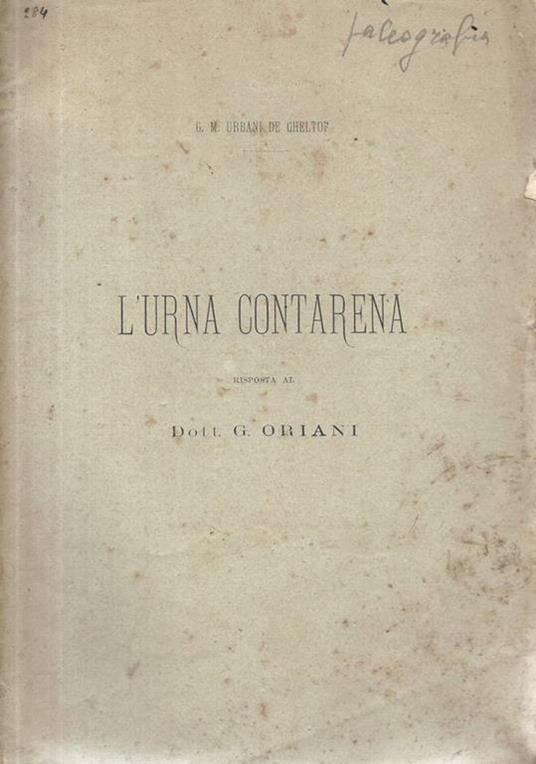L' Urna Contarena - copertina
