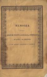 Memoria Sopra alcuni Nuovi Alosali ed Ossisali di Litio, di Zirconio e dè Generi Tungstati e Bromati