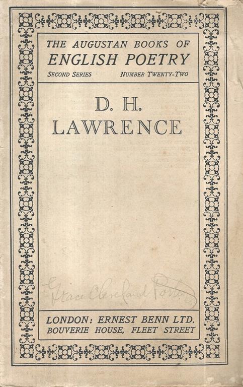 D.H. Lawrence. Poetry - David Herbert Lawrence - copertina