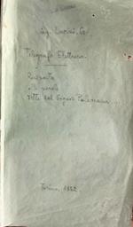 Telegrafo Elettrico. Risposta alle parole dette dal Signor Paleocapa, Ministro dei lavori Pubblici, nella seduta dal 23 dicembre 1851 della camera dei Deputati intorno ad uno scritto dell'Ingegnere Luvini distribuito alla Camera nella seduta preceden