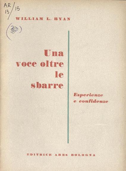 Una voce oltre le sbarre - copertina
