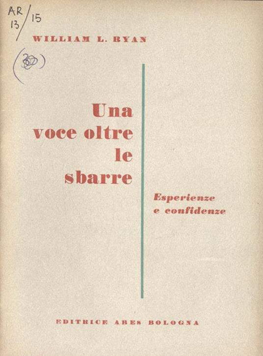 Una voce oltre le sbarre - copertina