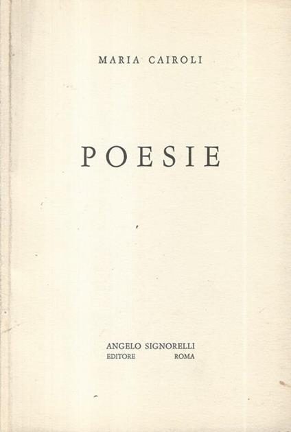 Poesie - Maria Cairoli - copertina