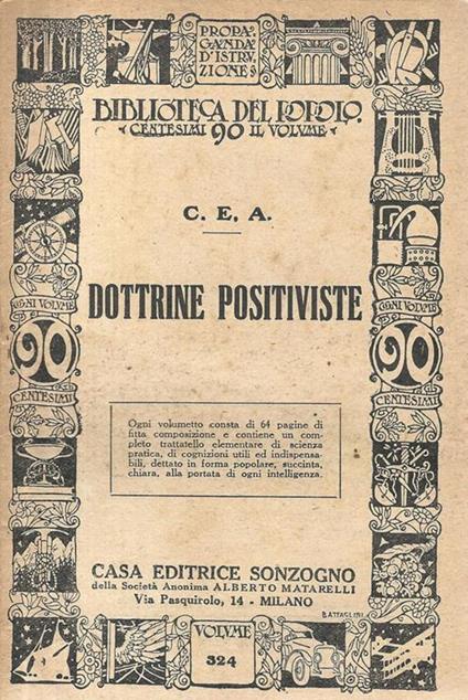 Dottrine positiviste - Cesare E. Aroldi - copertina