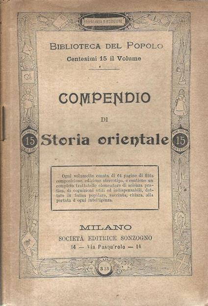 Compendio di Storia Orientale - copertina
