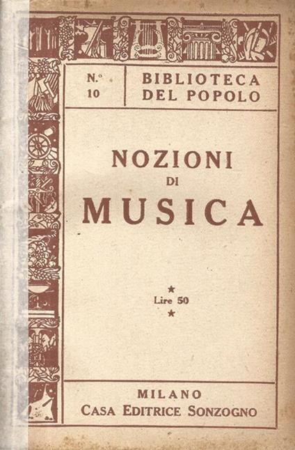 Nozioni di musica - Amintore Galli - copertina