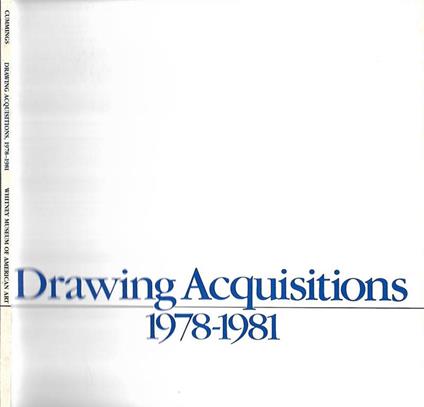 Drawing Acquisitions. 1978-1981 - Paul Cummings - copertina