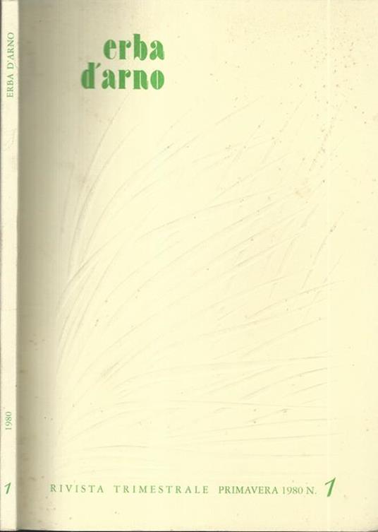 Erba d'arno numero 1. Primavera 1980 - copertina