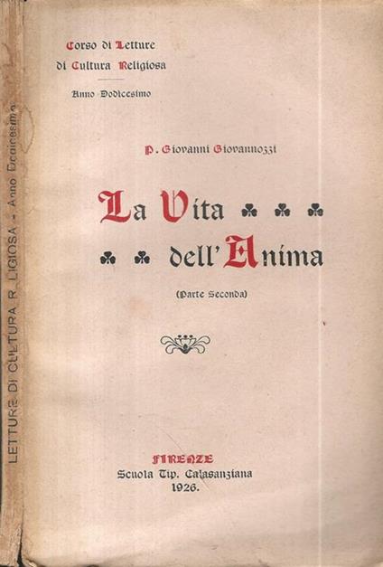 La Vita dell'Anima (Parte seconda) - Giovanni Giovannozzi - copertina