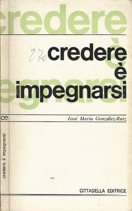 Credere è impegnarsi - copertina