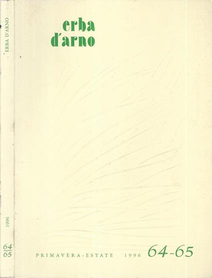 Erba d'arno numero 64-65. Primavera-Estate 1996 - copertina