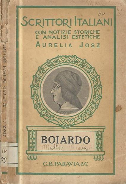Matteo Maria Boiardo (1434-1494) - Aurelia Josz - copertina
