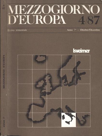 Mezzogiorno d' Europa Anno VII n. 4 - copertina