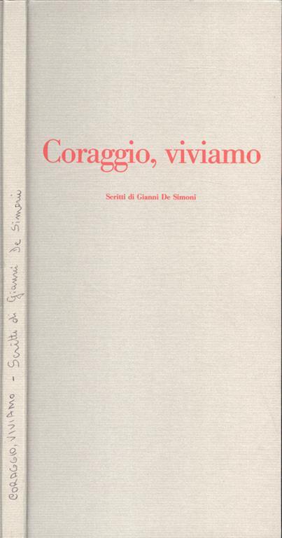 Coraggio, viviamo - Giovanni De Simoni - copertina