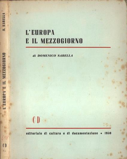 L' Europa e il Mezzogiorno - Domenico Sabella - copertina