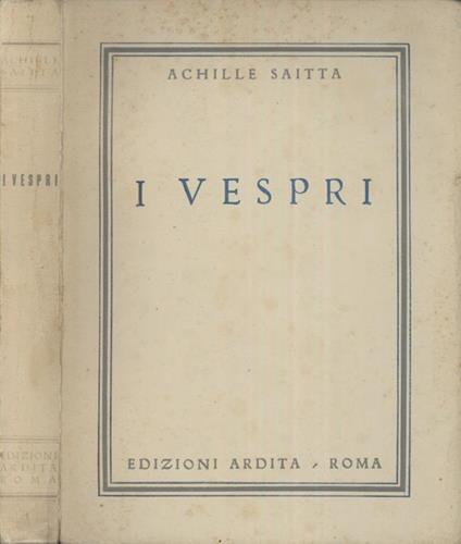 I Vespri - Achille Saitta - copertina