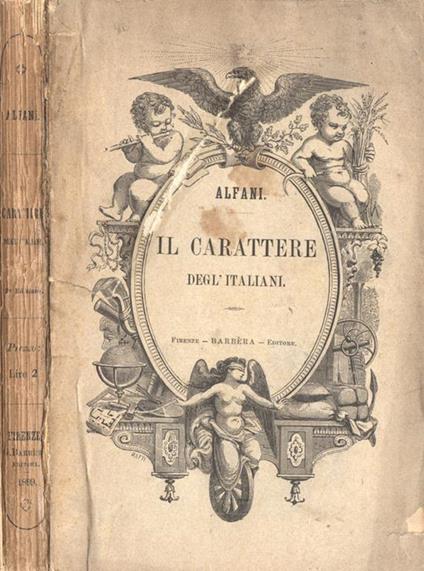 Il carattere degl' italiani - Augusto Alfani - copertina