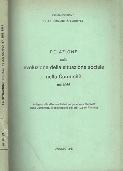 Relazione sulla evoluzione della situazione sociale nella Comunità nel 1966 - copertina