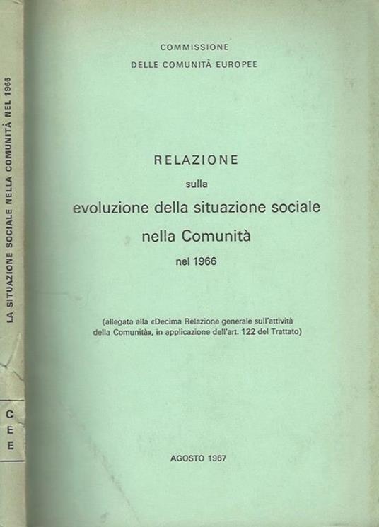 Relazione sulla evoluzione della situazione sociale nella Comunità nel 1966 - copertina