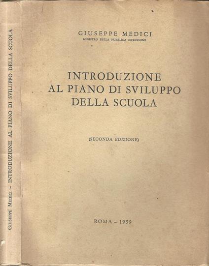 Introduzione al piano di sviluppo della scuola - Giuseppe Medici - copertina