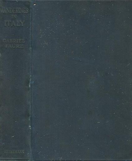 Wanderings in Italy - Gabriel Faure - copertina