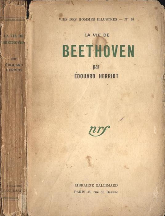 La vie de Beethoven - Edouard Herriot - copertina