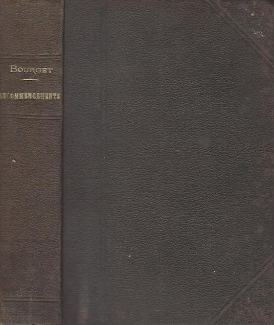 Recommencements - Paul Bourget - copertina