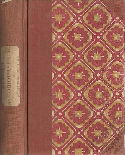 Memorie autobiografiche di scrittori moderni - Giuseppe Finzi - copertina