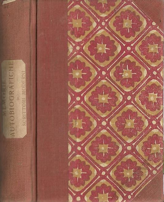 Memorie autobiografiche di scrittori moderni - Giuseppe Finzi - copertina