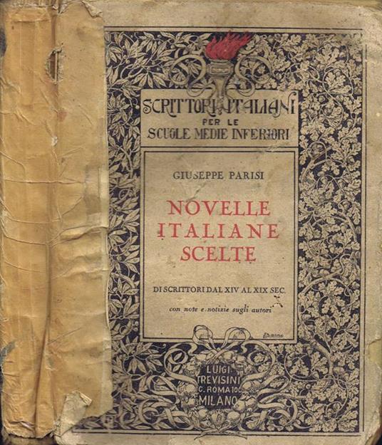 Novelle Italiane Scelte di Scrittori dal XIV al XIX Secolo - Giuseppe Parisi - copertina