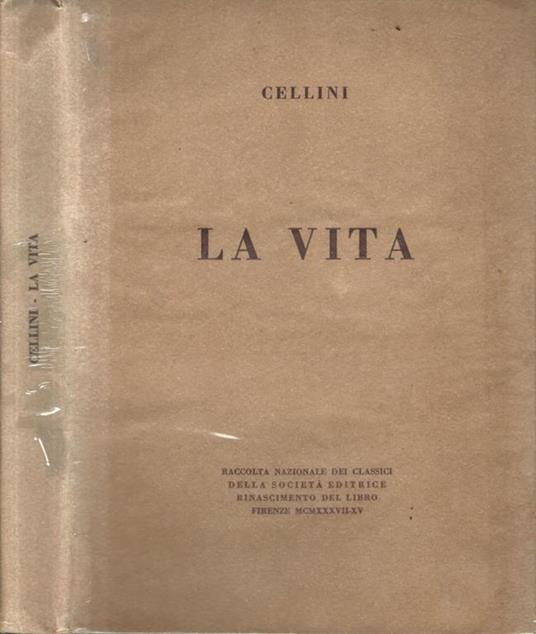 La vita - Benvenuto Cellini - copertina