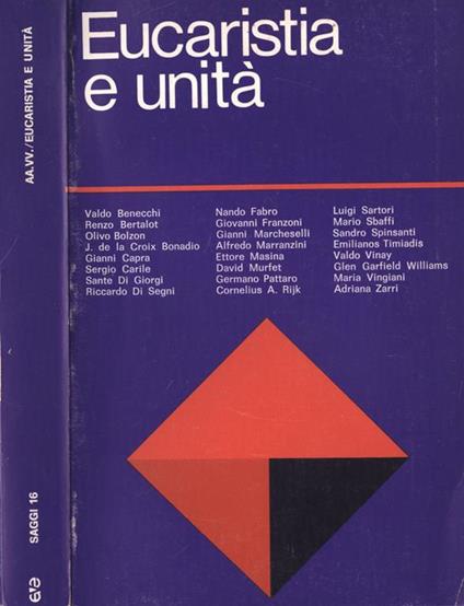 Eucaristia e unità - copertina