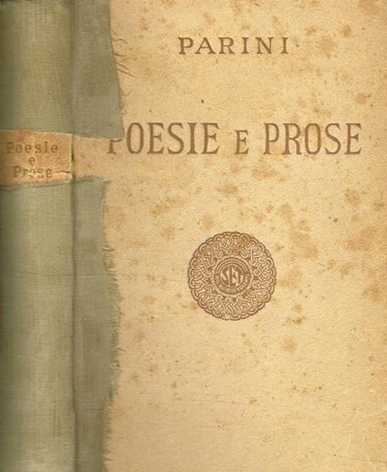 Poesie e prose - Giuseppe Parini - copertina
