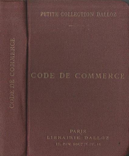 Code de commerce - copertina