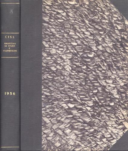 Bollettino di studie e statistiche Anno 1956 - copertina