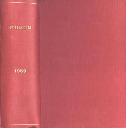 Studium Anno 1959 - copertina