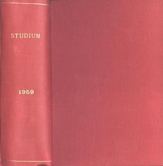 Studium Anno 1959 - copertina