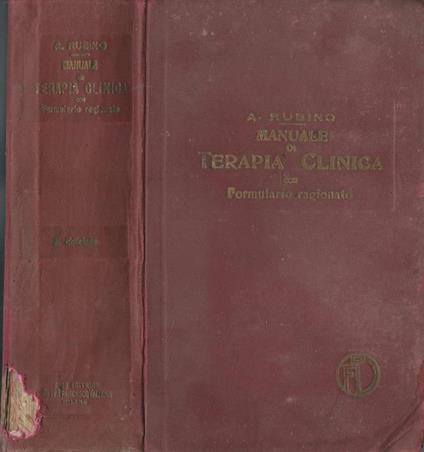 Manuale di terapia clinica con formulario ragionato - Paolo Rubino - copertina