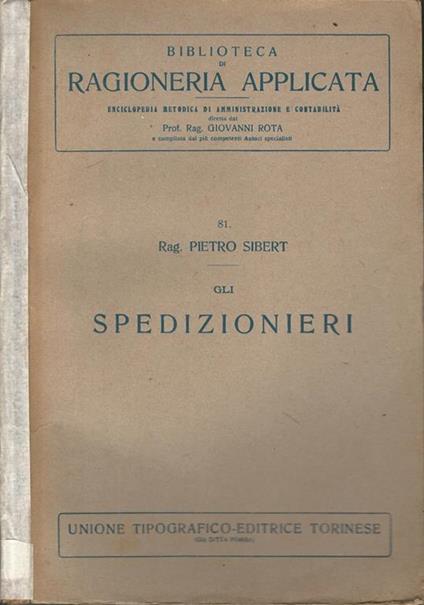 Gli spedizionieri - Pietro Sibert - copertina
