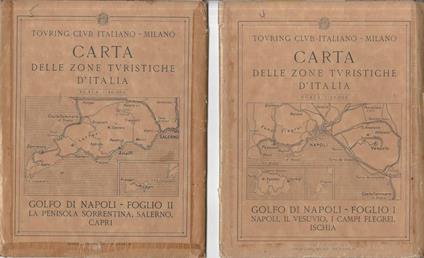 Carta delle zone turistiche d'Italia. Golfo di Napoli. Foglio I e II - copertina