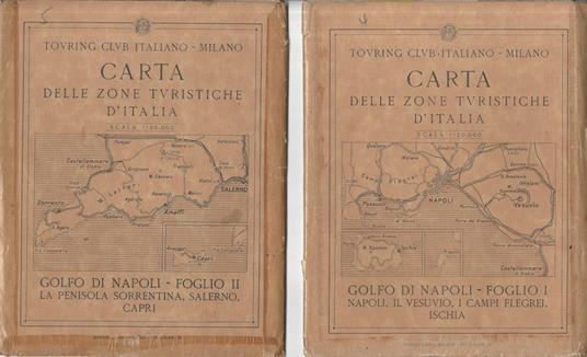 Carta delle zone turistiche d'Italia. Golfo di Napoli. Foglio I e II - copertina