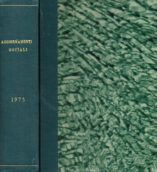 Aggiornamenti Sociali anno XXVI n.1 2 3 4 5 6 9/10 11 12 - Angelo Macchi - copertina