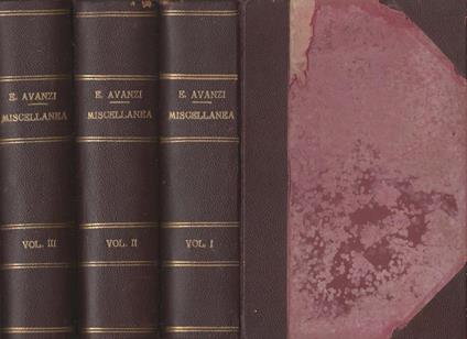 Miscellanea (3 Voll.) - Enrico Avanzi - copertina