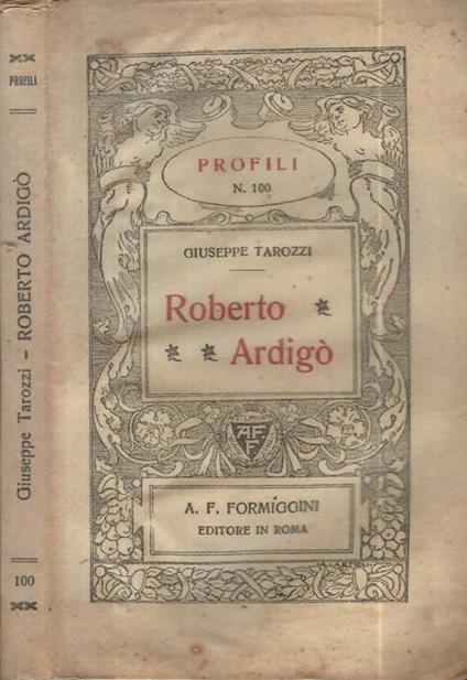 Roberto Ardigò - Giuseppe Tarozzi - copertina